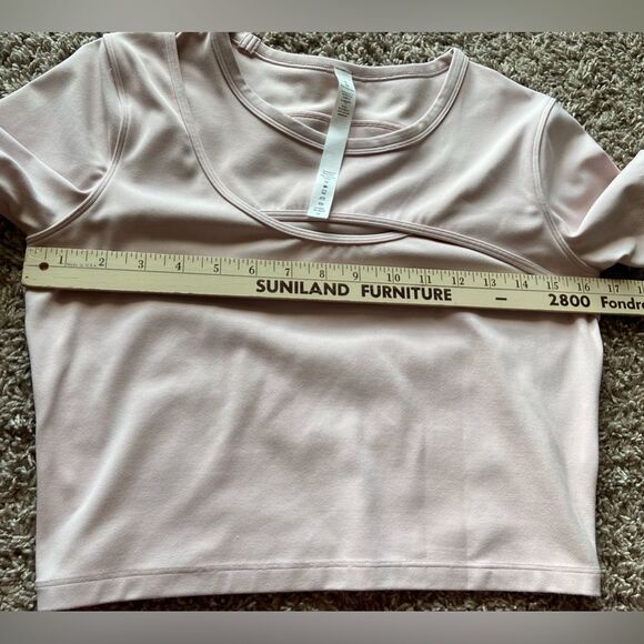Lululemon Get Centred Short Sleeve Misty Pink Size 8 - Picture 11 of 12